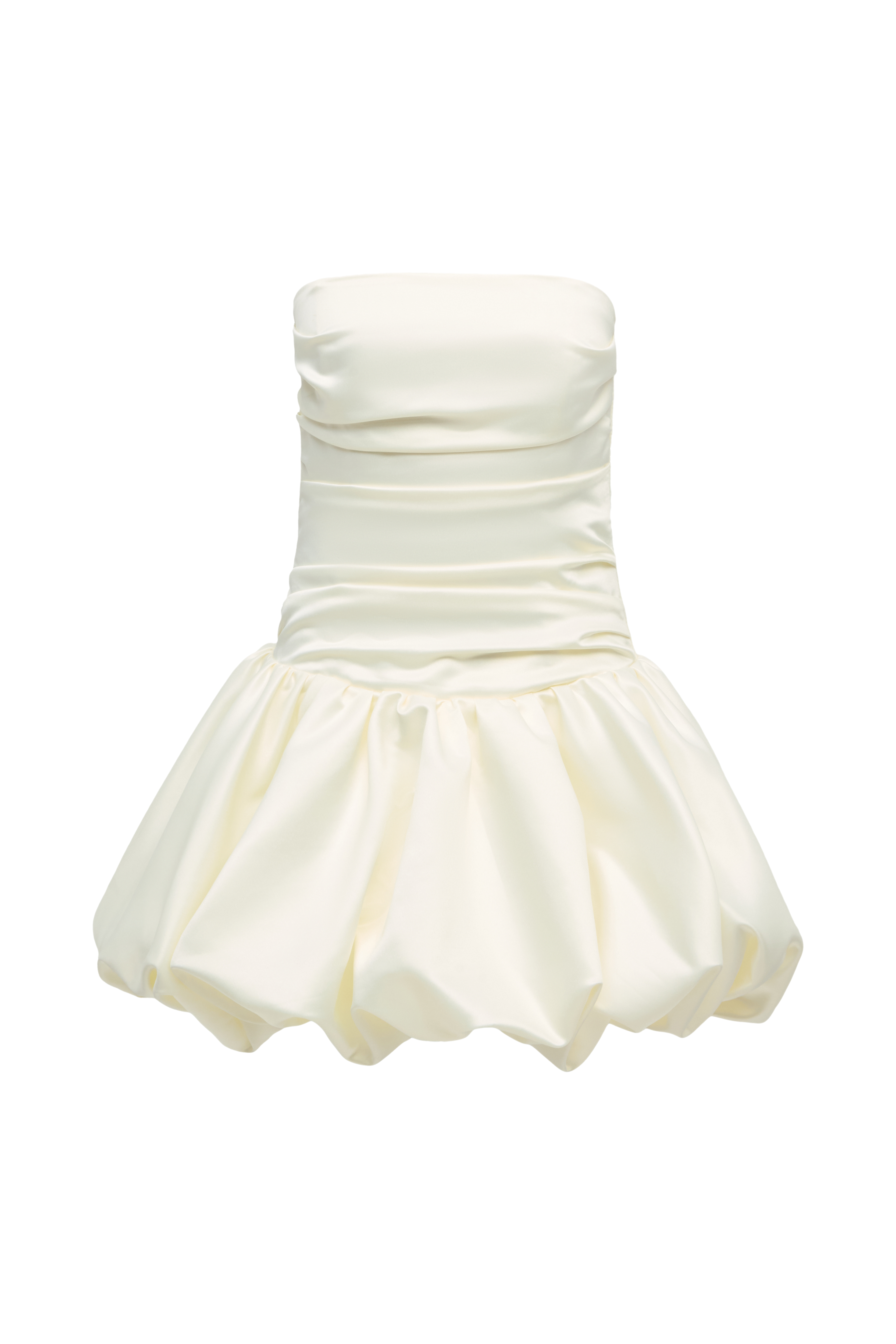 Flora Dress in milky color isolated on white background