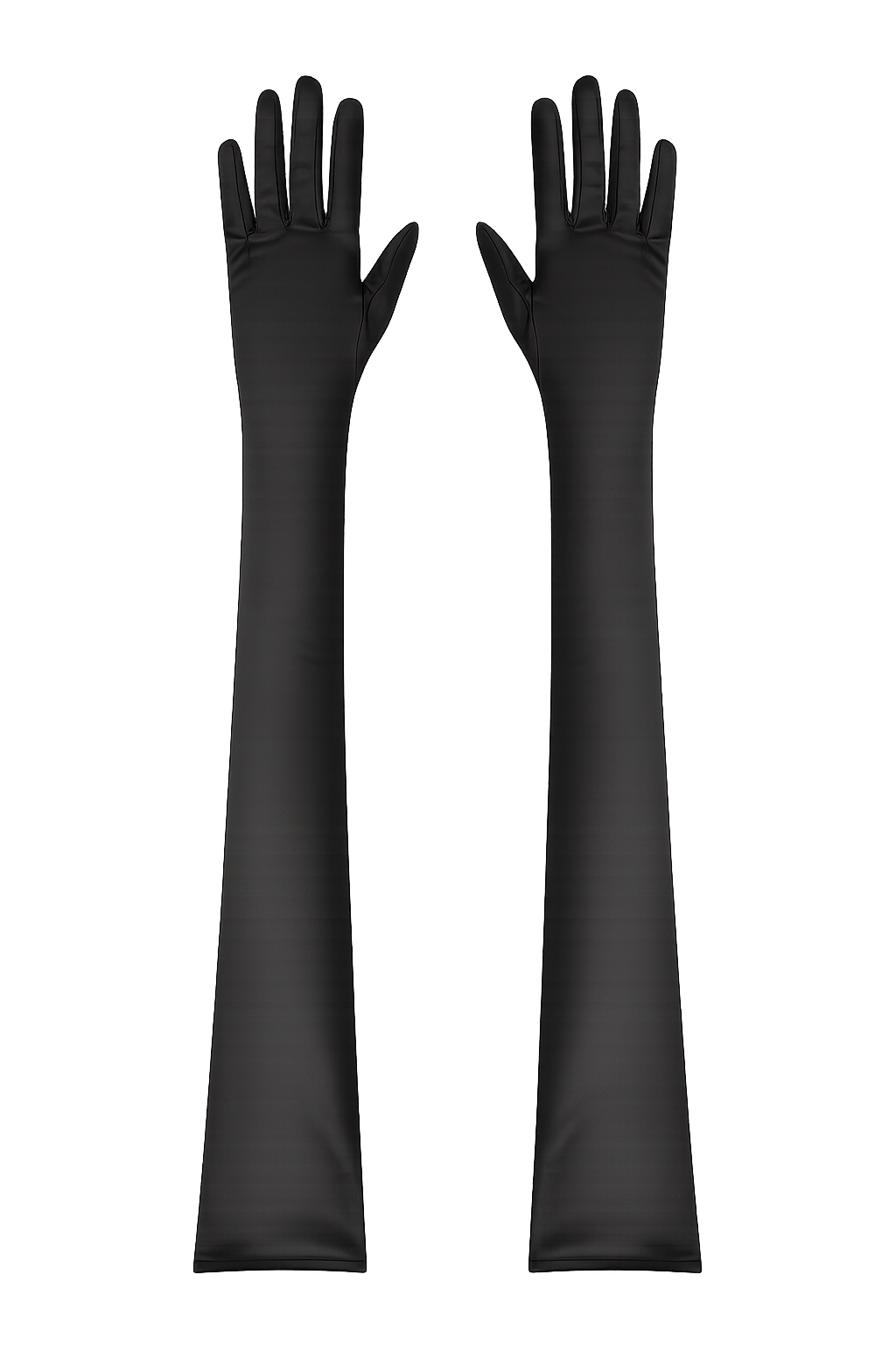 Soft Satin Gloves Black long evening gloves by Lafatale Atelier