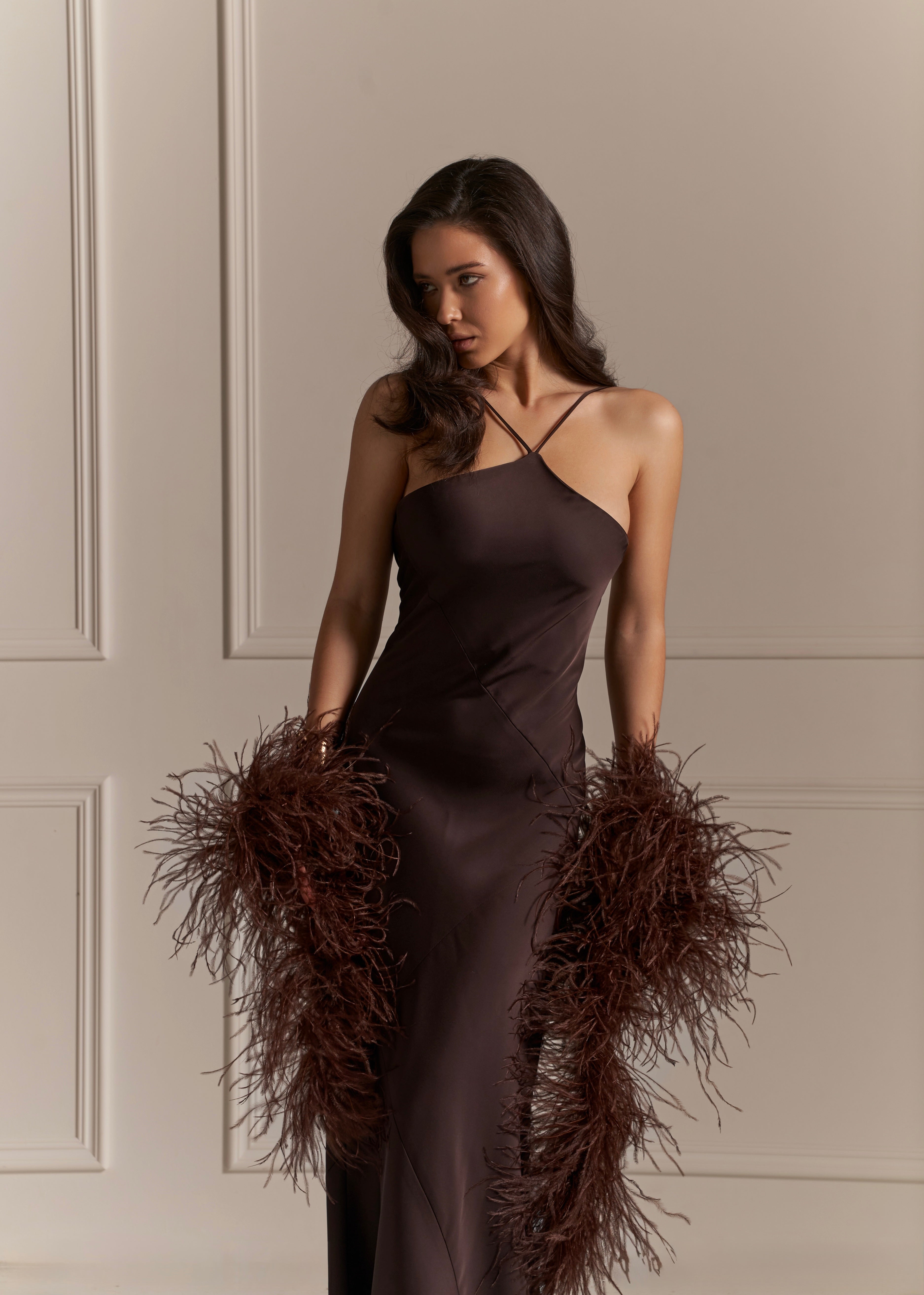 Боа з натурального пера страуса