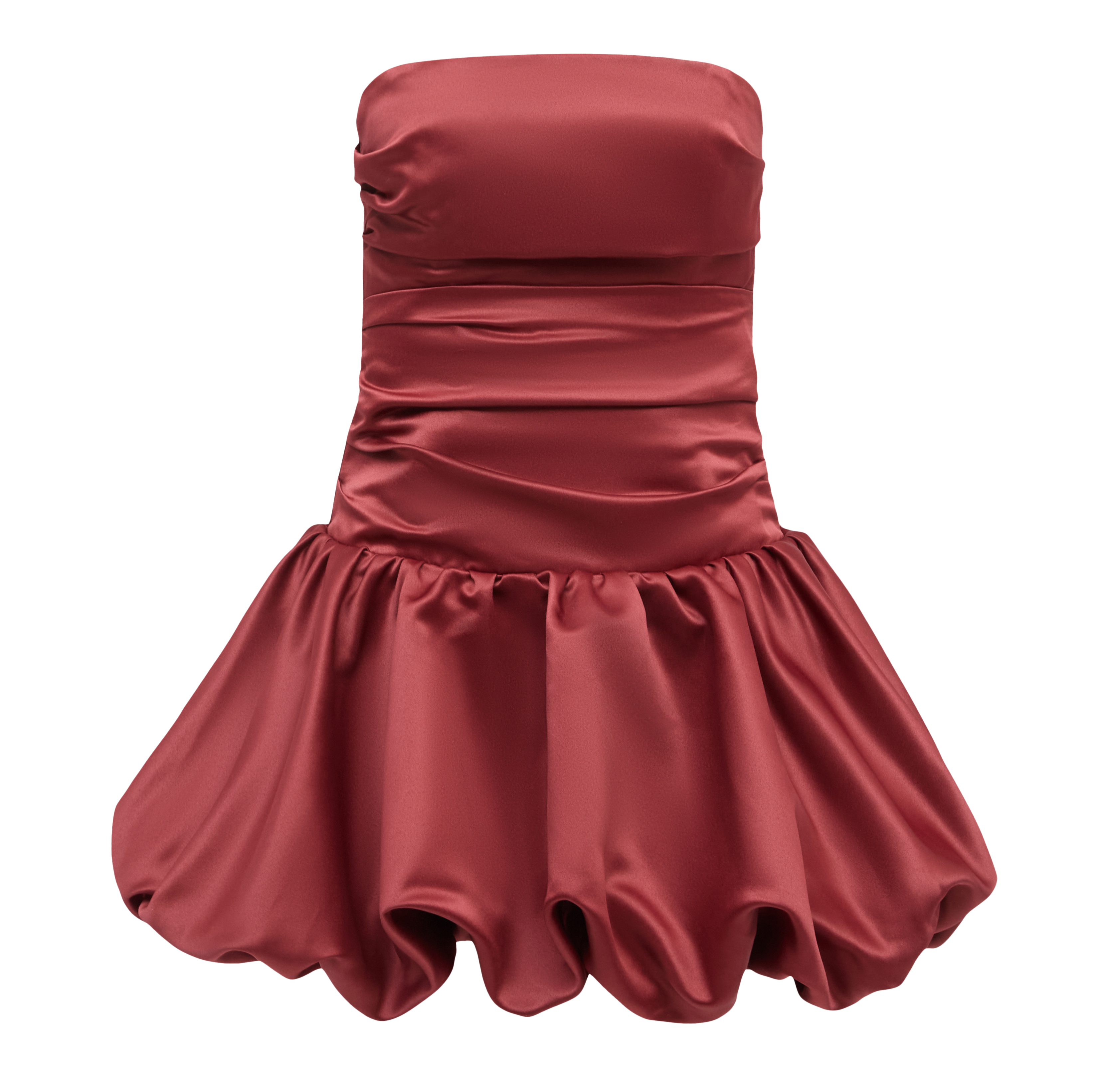 Flora burgundy mini cocktail dress by Lafatale Atelier
