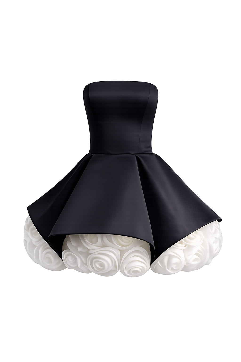 La Rose black mini cocktail dress by Lafatale Atelier