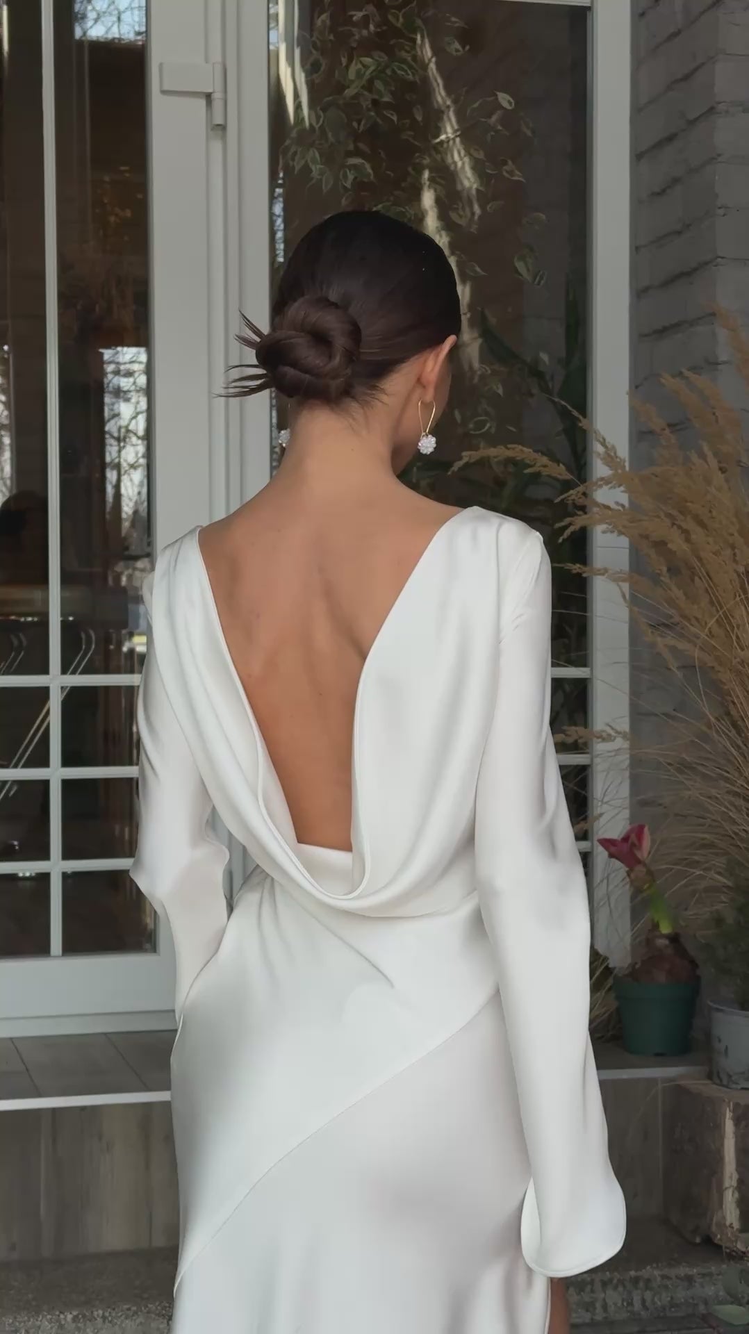 Video of Naomi Dress in white color by Lafatale Atelier