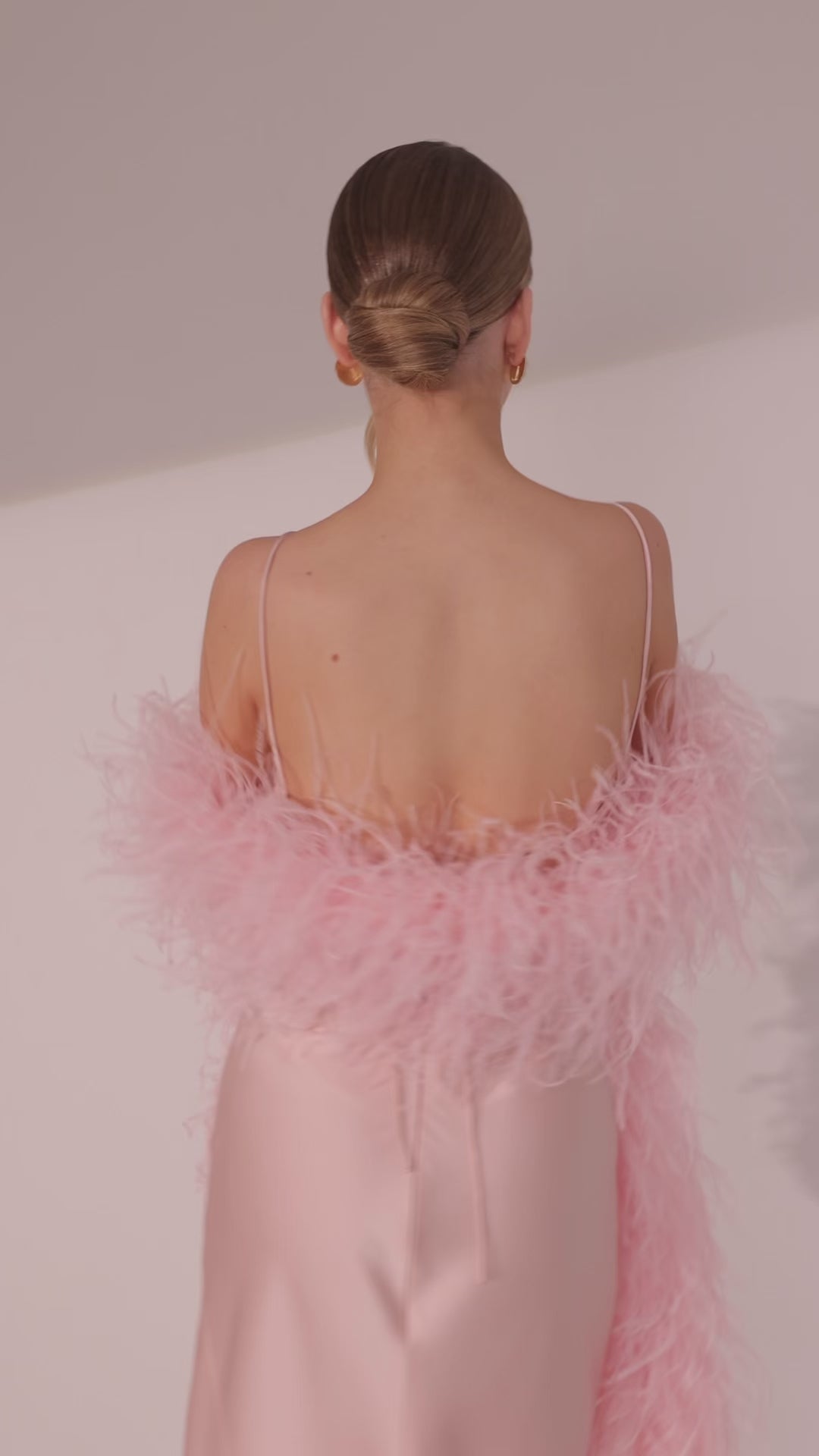 Video of Elara Dress in pink color by Lafatale Atelier