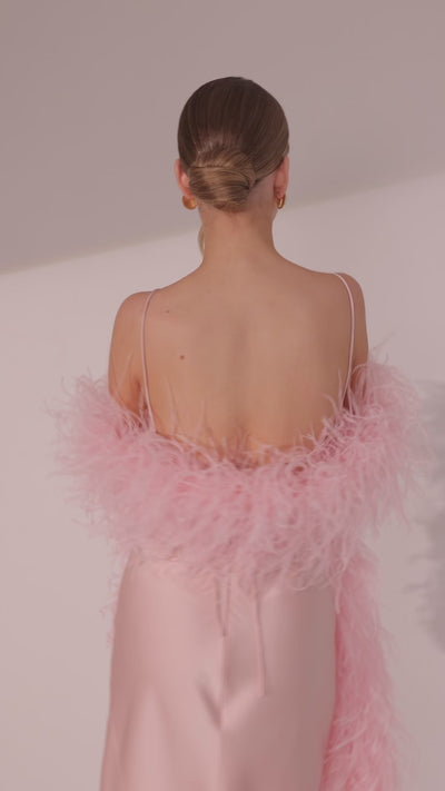 Video of Elara Dress in pink color by Lafatale Atelier